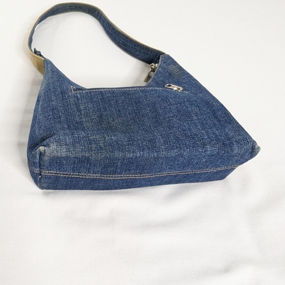 Y2k Mudd Denim Embroidered Butterfly Floral Mini Shoulder Bag - Picture 5 of 9